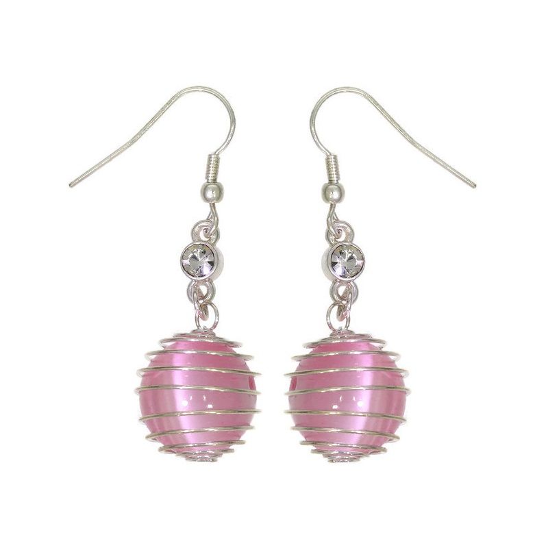 Růžové kuličkové drátěné perličky