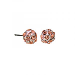 Stříbrné perličky s růžovými lesklými kamínky