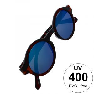 Hnědé tygrované brýle s modrými skly