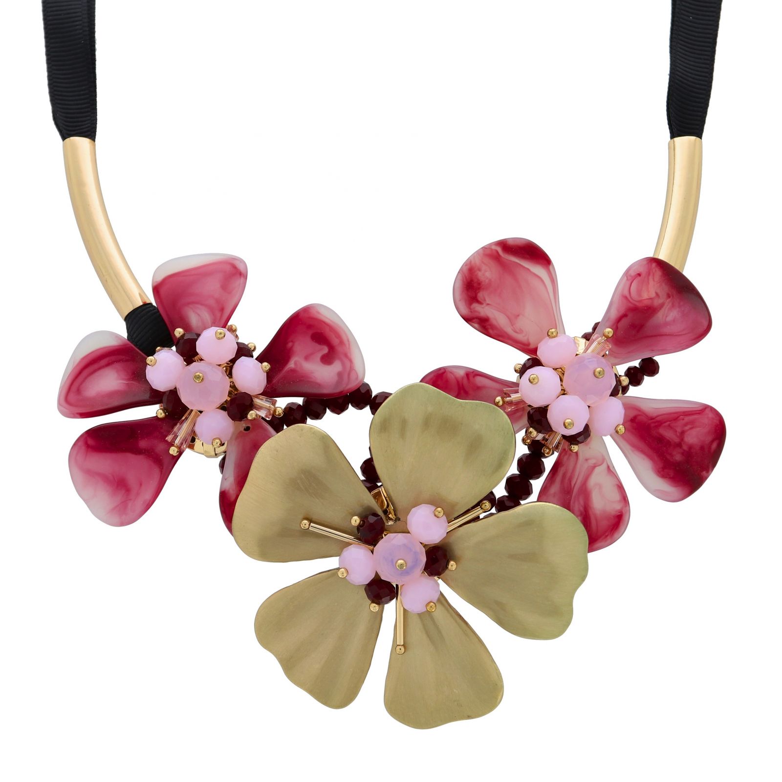  Extravagantní náhrdelník s květy
