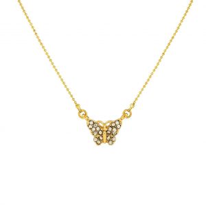 Zlatý náhrdelník s motýlkem