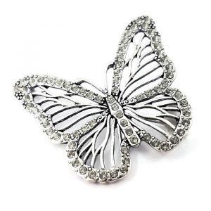 Brož s kamínkovým motýlem