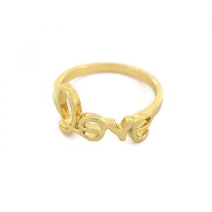 Zlatý minimalistický prstýnek LOVE